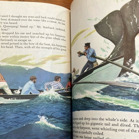 Moby Dick Illustrated Hardcover Book by Herman Melville vintage 1956 edition - Picture 9 of 16